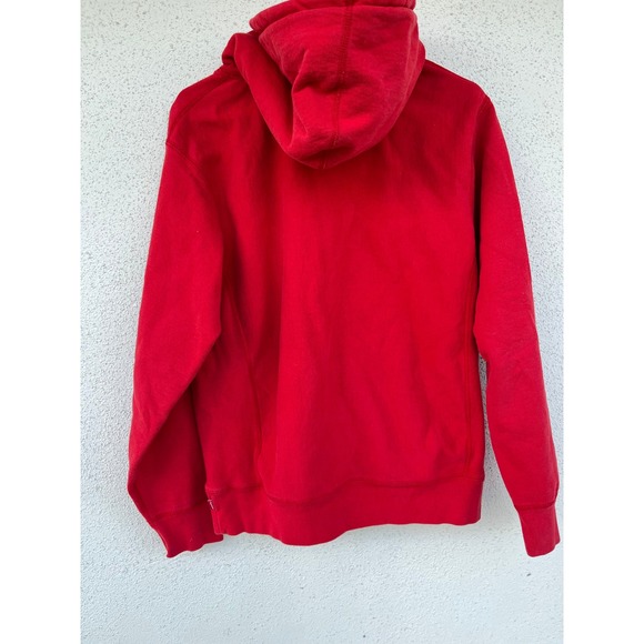 Supreme Red Arch Logo Water Droplet Hoodie Sweatshirt Mens Size M - Picture 5 of 11